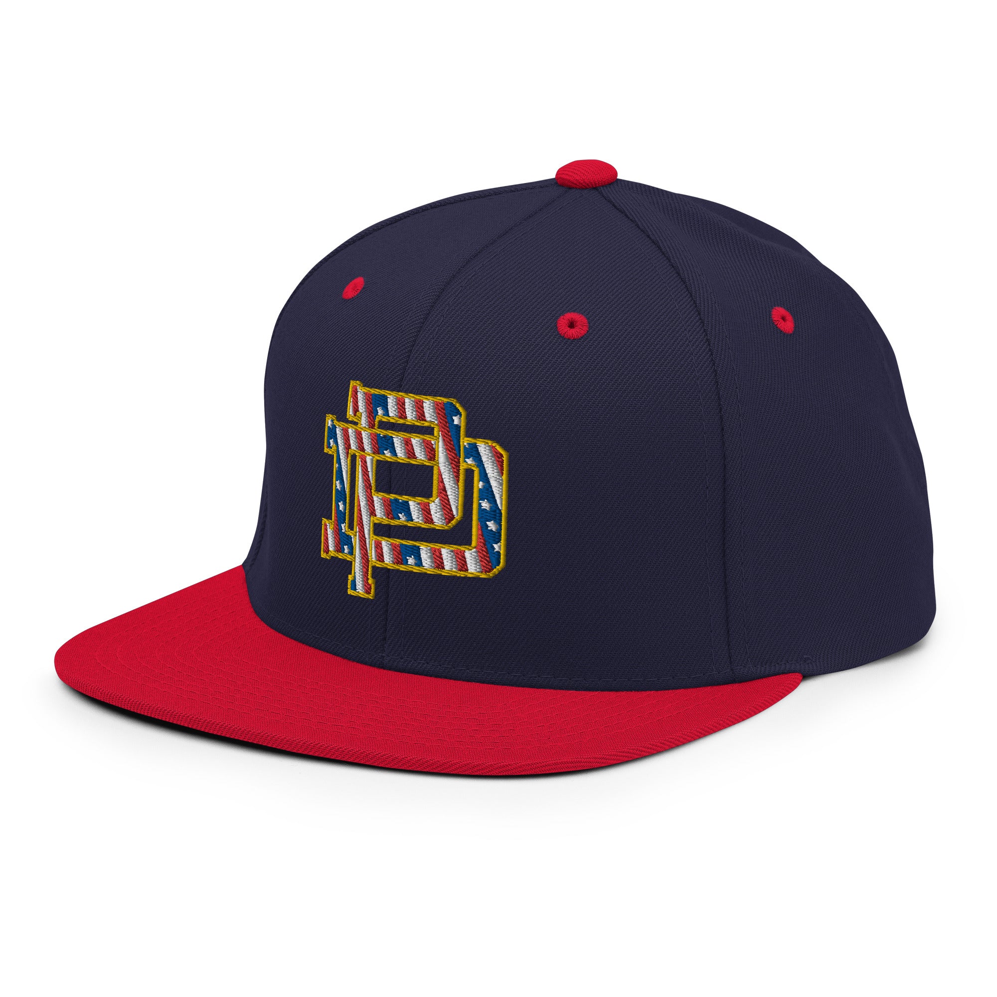 Prodigy Flag Foil PD Monogram Snapback - Navy Blue / Red - Image 3